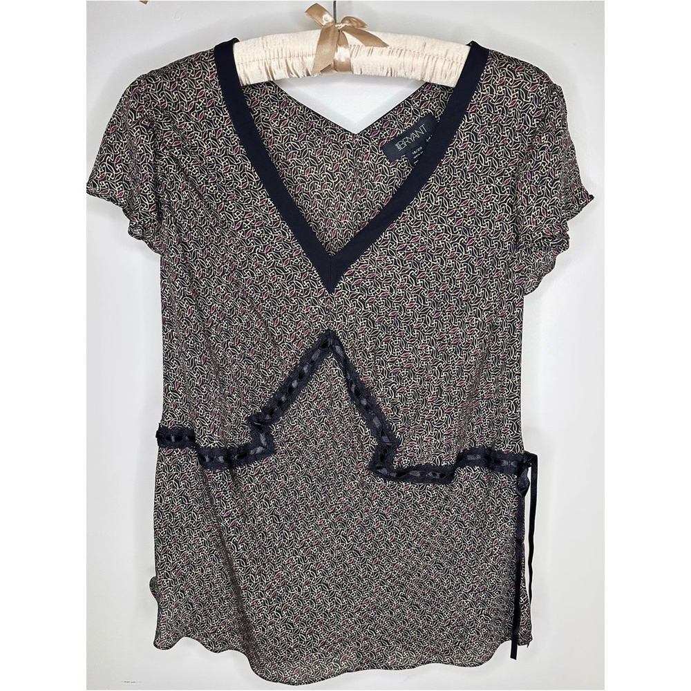 Vintage‎ Y2K Silk & Lace Top with Flutter Sleeves - Lane Bryant 18/20 Plus Size